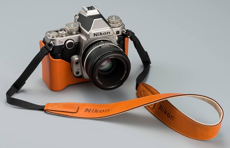 Nikon Df w/optional leather strap